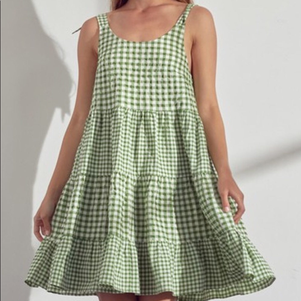Gingham Tiered Dress